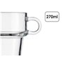 Tasse de café et de thé Vivalto Z908-9/BHA6 Transparent verre 270 ml (6 Unités)