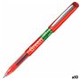 stylo à encre liquide Pilot Green-Ball Rouge (10 Unités)