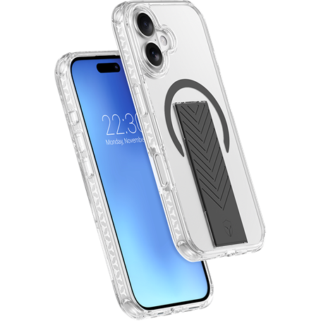 Coque renforcée MagSafe iPhone 16 AIR Grip 3m Noire + Garantie à vie Force Case