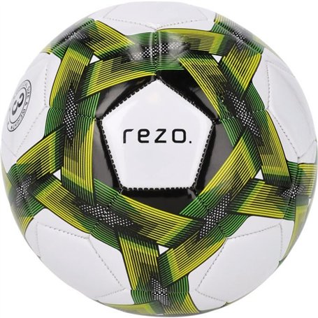 Ballon de football - REZO - PVC - Taille 3 - Jaune bicolore - Résistant