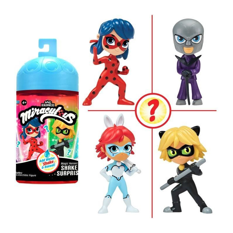 Poupées Chibi Color Change Surprise 10 cm - Miraculous Ladybug - BANDAI - Personnage aléatoire