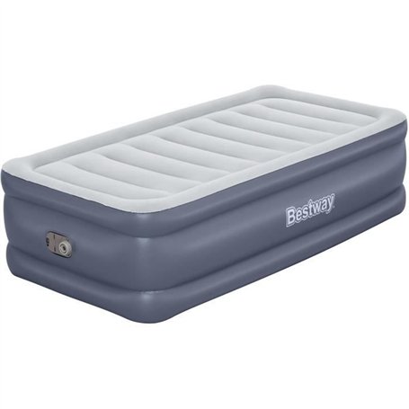 Lit gonflable - BESTWAY - 6713G - Tritech - 1 place, 191 x 97 x 51 cm, pompe électrique intégrée, cadre de lit