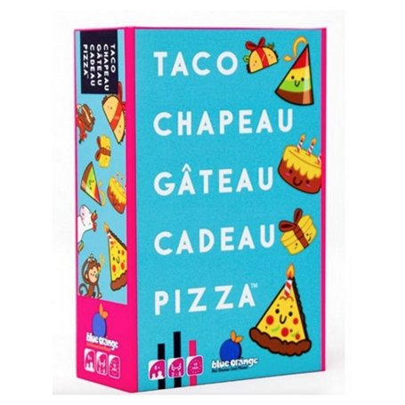 Jeu d'ambiance - BLUE ORANGE - Taco Chapeau Gâteau Cadeau Pizza - Rapidité - Réflexes - Alimentation