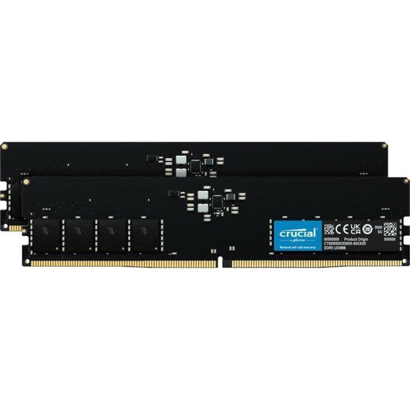 CRUCIAL Mémoire RAM DDR5 - Kit 128GB (2 x 64GO) - 5600 MT/s - CL46