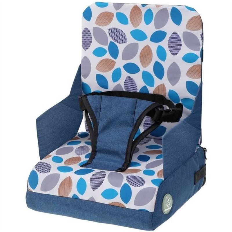 Siege d'appoint d'alimentation portable - DREAMBABY - Grab N Go - Feuilles - Bleu