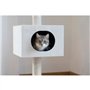 KERBL - Arbre a chat FERDI - 38 x 38 x 240 a 260 cm - Blanc - Sisal