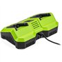 Chargeur double - FIELDMANN - Pour batteries 20V - Charge 2Ah en 60 min - Compatible 2Ah, 4Ah