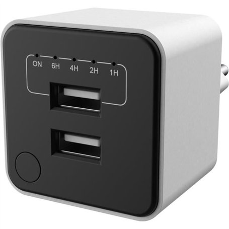 Double chargeur USB - GAO - Minuterie réglable, arret automatique