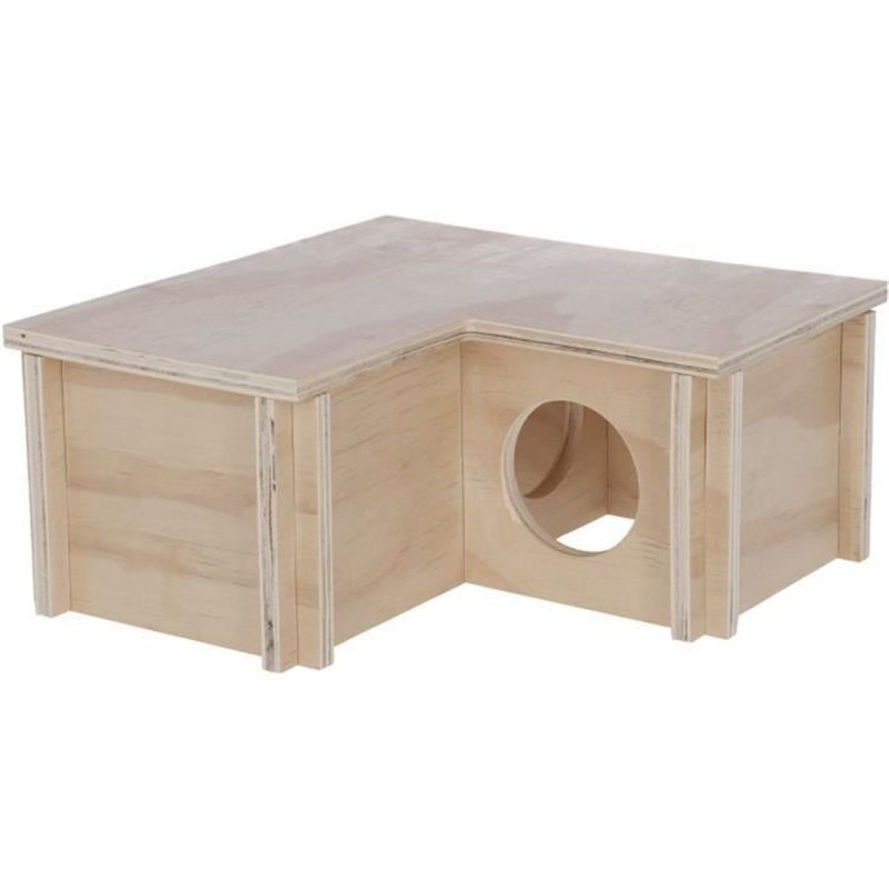 Image secondaire de Abri pour petits rongeurs - Kerbl - Modele 3 chambres - Beige - Toit amovible - Montage simple
