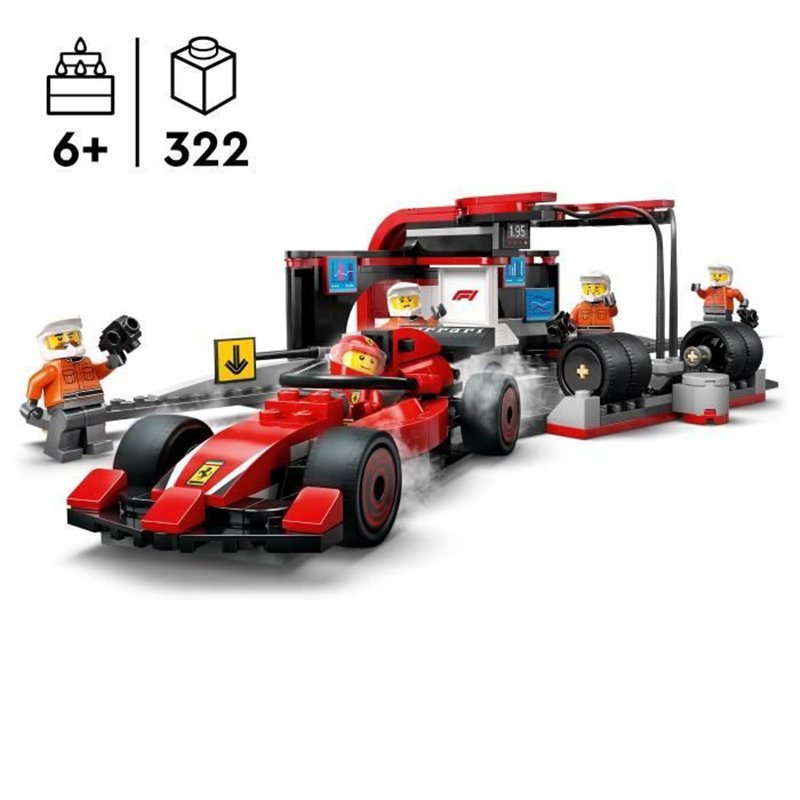 Image secondaire de LEGO City 60443 Arrêt au stand de F1 avec voiture Ferrari - Jouet pour garçon de 6 ans