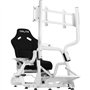 Support Simracing & Flightsim - OPLITE - Pour cockpit GTR S8 Full Force - Blanc - Compatible frein a main, boîte de vitesse, joy