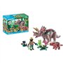 PLAYMOBIL 71821 Tricératops avec bébé et explorateur, Dinos, 29 pieces, Des 4 ans