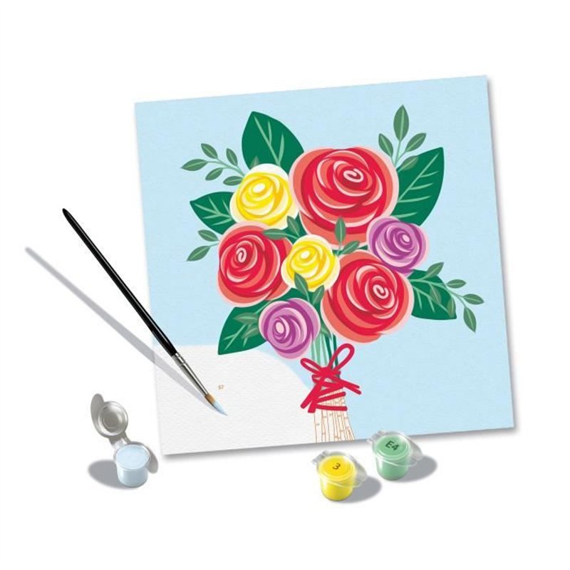 Image secondaire de CreArt 20x20 cm Bouquet de roses, Loisir créatif, Adulte, Peinture par numéros, 25520, Ravensburger