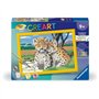 CreArt Kids 18x24cm Petits léopards, Kit de peinture par numéros Numéro d'Art, Des 9 ans, 25832, Ravensburger