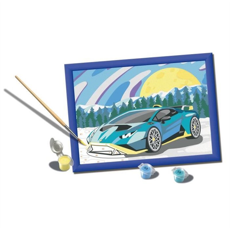 Image secondaire de CreArt Kids 18x24cm Lamborghini, Kit de peinture par numéros Numéro d'Art, Des 7 ans, 25842, Ravensburger