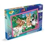 CreArt Kids 31x21cm Lapins dans le pré, Kit de peinture par numéros Numéro d'Art, Des 9 ans, 25847, Ravensburger
