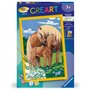 CreArt Kids 31x21cm Fiers chevaux, Kit de peinture par numéros Numéro d'Art, Des 7 ans, 25850, Ravensburger