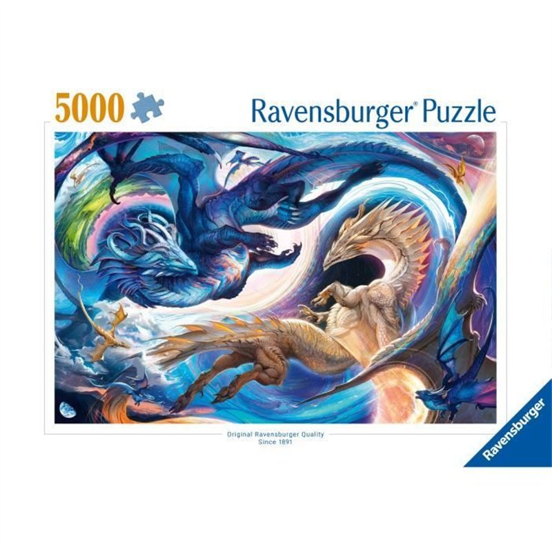 Image secondaire de Puzzle 5000 pieces Dragon de jour et de nuit, Des 14 ans, Dragons, 12000813, Ravensburger