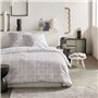 Parure de lit - TODAY Crazy - Imprimé Carreaux - 2 personnes - 220 x 240 cm - Blanc