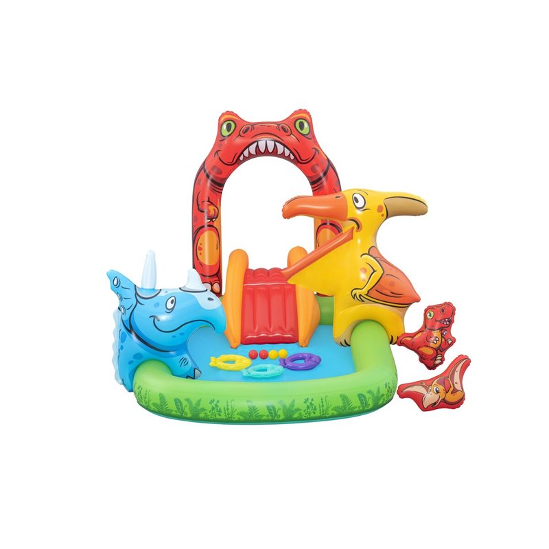 Image secondaire de Bestway Piscine Gonflable Parc de Jeux Dinosaure 241x140x137 cm +3-6 Ans Jardin 53160