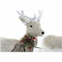 Décorations de Noël DKD Home Decor Beige Polyester Blanc polystyrène Renne (9 x 24 x 33 cm)