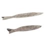 Centre de Table DKD Home Decor 74 x 12 x 4,5 cm Finition vieillie Marron Poisson méditerranéen (2 Unités)
