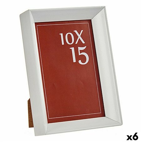 Cadre photo WPC0235MG-1-WH Blanc verre Plastique (6 Unités)