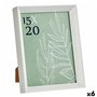 Cadre photo WPC0235MG-3-WH Blanc verre Plastique (6 Unités)