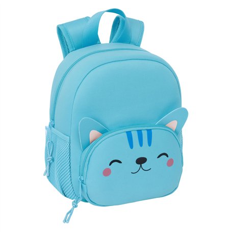 Sac à dos enfant Safta Gato Bleu clair 20 x 25 x 9 cm