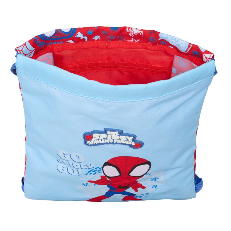 Image secondaire de Sac à dos serré par des ficelles Spider-Man Rescue Bleu Rouge 26 x 34 x 1 cm
