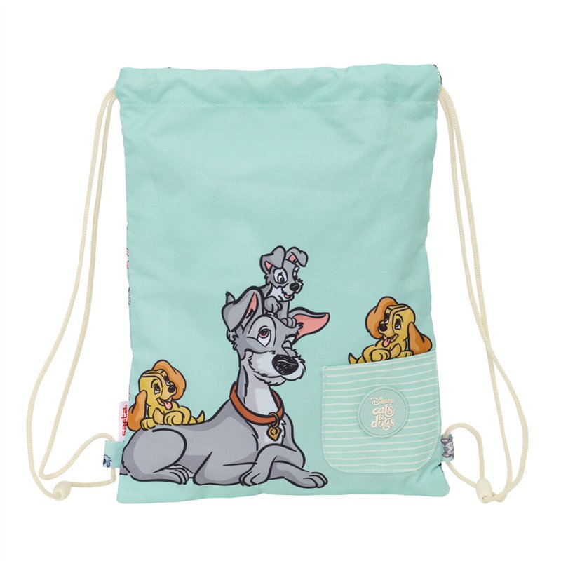 Sac à dos serré par des ficelles Bleu 26 x 34 x 1 cm