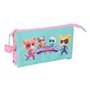 Fourre-tout SuperKitties Rose Turquoise 22 x 12 x 3 cm