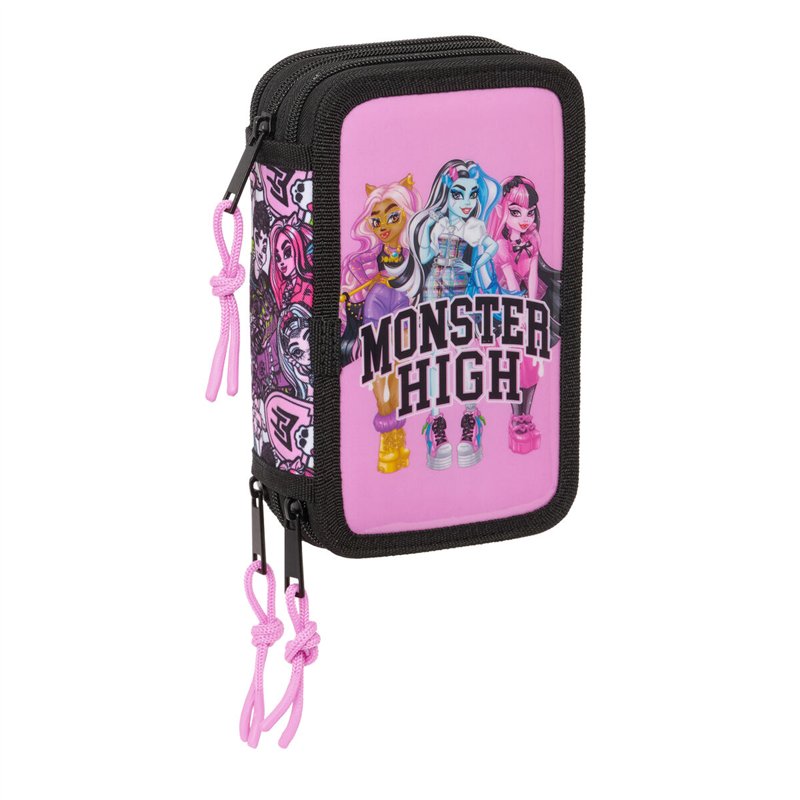 Trousse Scolaire avec Accessoires Monster High Drama Multicouleur 12,5 x 19,5 x 5,5 cm 37 Pièces
