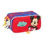 Trousse Fourre-Tout Triple Mickey Mouse Clubhouse Good day Bleu 21,5 x 10 x 8 cm