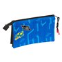 Trousse Fourre-Tout Triple Hot Wheels Let's race Bleu Noir 22 x 12 x 3 cm