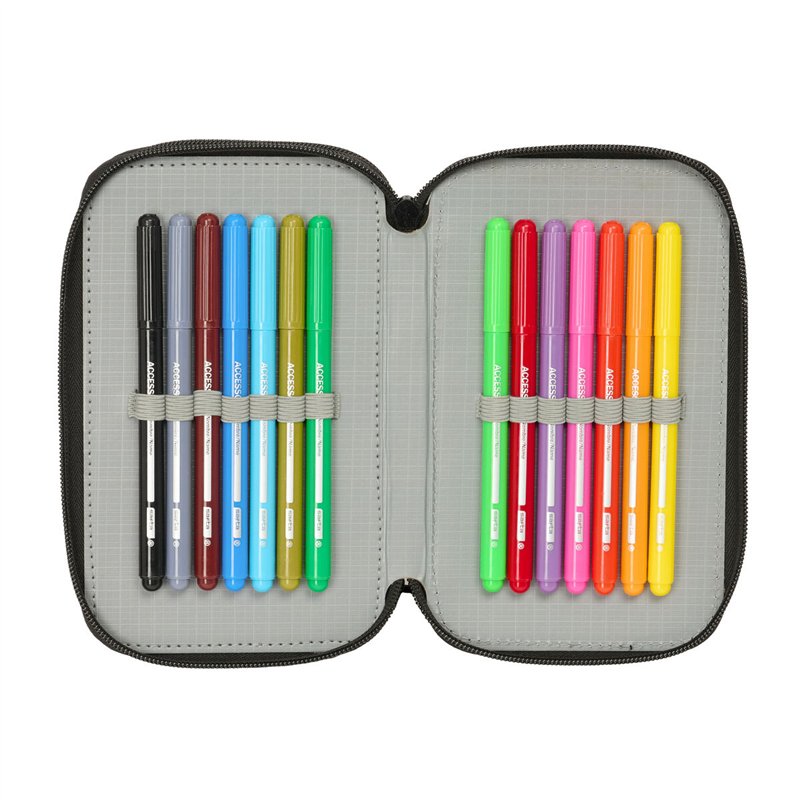 Image secondaire de Trousse Scolaire avec Accessoires The Avengers Vendetta Noir 12,5 x 19,5 x 5,5 cm 37 Pièces