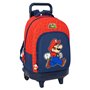 Cartable à roulettes Super Mario Trick Rouge Bleu foncé 33 x 45 x 22 cm
