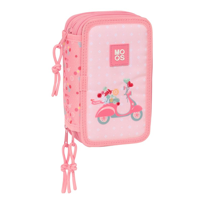 Trousse Scolaire avec Accessoires Moos Passion Multicouleur 12,5 x 19,5 x 5,5 cm 37 Pièces