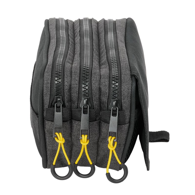 Image secondaire de Trousse Fourre-Tout Triple Munich Topo Noir 21,5 x 10 x 8 cm