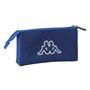 Trousse Fourre-Tout Triple Kappa Rain Blue marine 22 x 12 x 3 cm