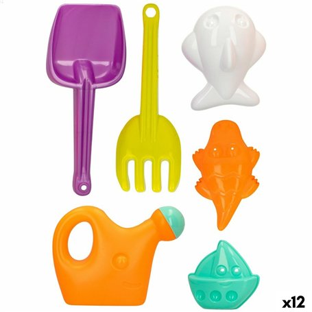 Set de jouets de plage Colorbaby 6 Pièces 27 cm (12 Unités)