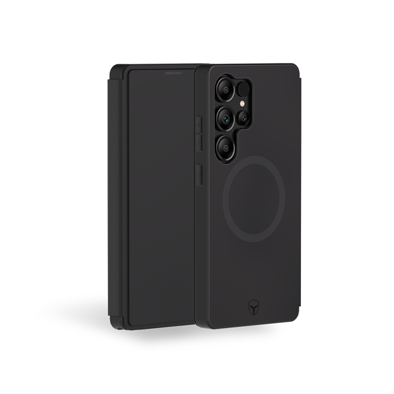 Folio renforcé Magnet Samsung Galaxy S25 Ultra 2m Noir + Garantie à vie Force Case