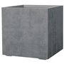 Pot de fleur Cube DEROMA - Millennium R - Ashgrey - A réserve d'eau - Roulettes 49 cm
