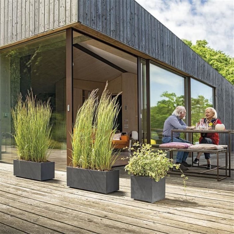 Image secondaire de Jardiniere Muret - DEROMA - Millennium R - Anthracite - A réserve d'eau - 59 cm