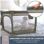 Parc Explore - DREAMBABY - 6 côtés avec base en tissu et cadre rembourré - Ø 1,40 m - H 70 cm - Taupe