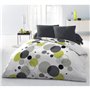 Parure de lit microfibre - HOME LINGE PASSION - BULLES DE REVE - Housse 240 x 260 cm + 2 taies d'oreiller 63 x 63 cm - Gris