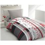 Parure de lit microfibre - HOME LINGE PASSION - SHIZUOKA  - Housse 140 x 200 cm + 1 taie d'oreiller 63 x 63 cm - Bleu