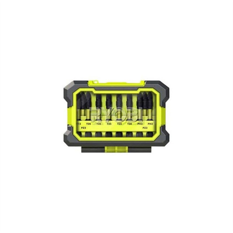 Coffret antichocs accessoires de vissage Ryobi 10 pieces RAK10MSDI