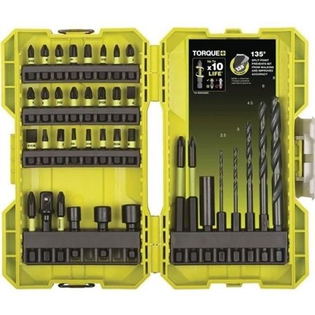 RYOBI - Coffret empilable 38 accessoires mixtes spécial impact perçage - vissage - boulonnage + 1 porte-embout - RAK38DSDI2