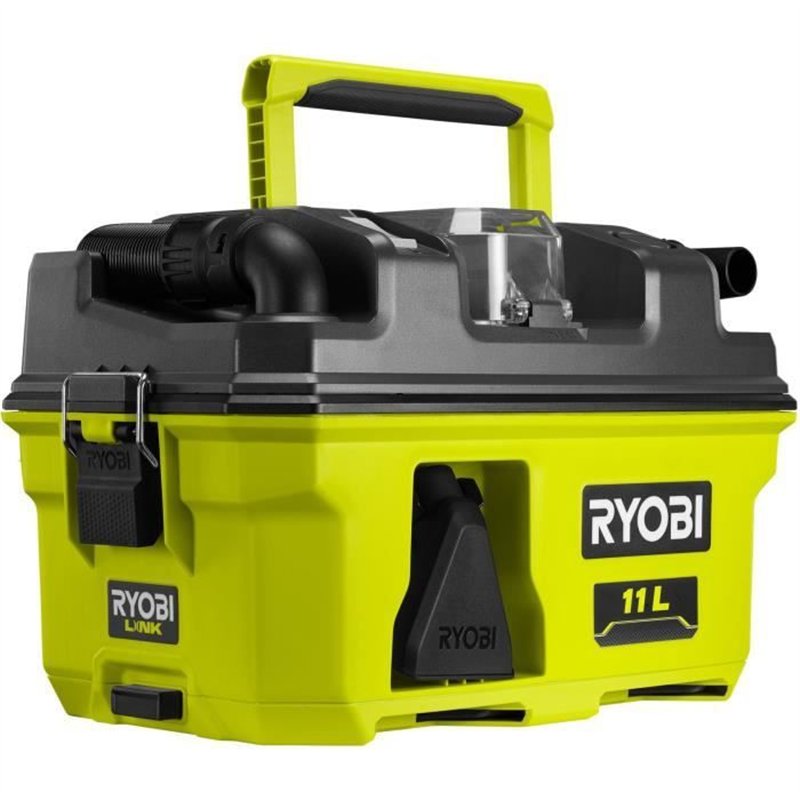 RYOBI - Aspirateur d'atelier 18V ONE+ - 11,8 kPa - collecteur 11 L - Avec accessoires & adaptateur pour outils ONE+ - RV1811